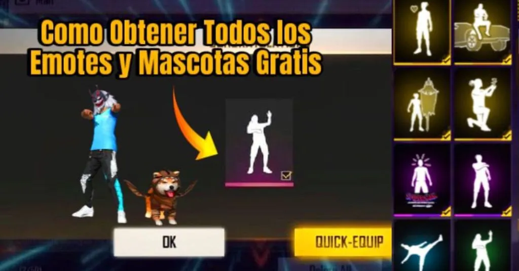 emotes en free fire